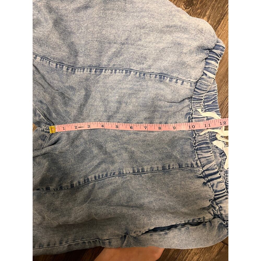 Jane + Delancey Lyocell Chambray Wide Leg Pants Pull On S Coastal Lightweight - Picture 9 of 10